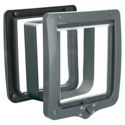 Trixie 4-way cat door with XL tunnel 24x28cm new