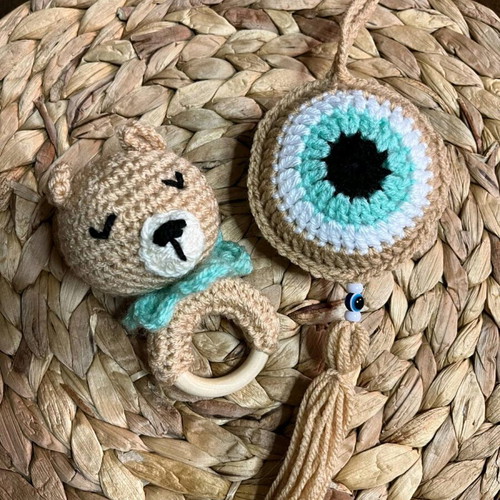 Handmade knitted baby gift set new