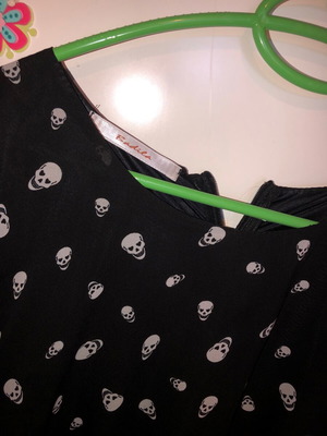 Badila dress like new, black with skulls