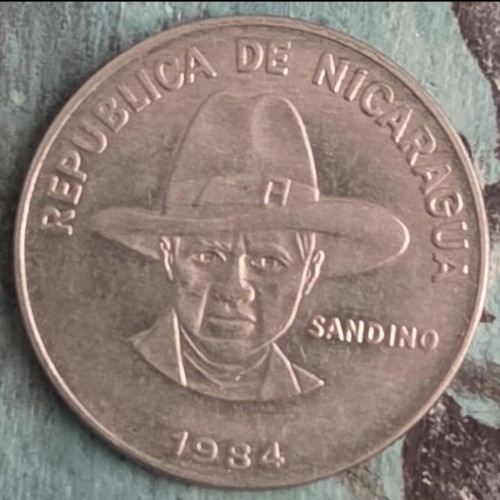 1 Cordoba coin 1984 Nicaragua, Augusto C. Sandino