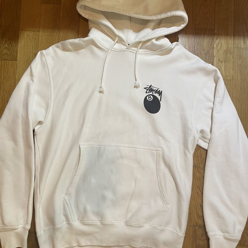 Stussy 8 Ball Hoodie new without tags, tie dye, size M, white beige