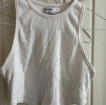 Bershka crop top like new, white, size S