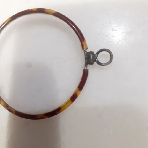 Presbyopia glasses antiques from 1920 used, brown and yellow