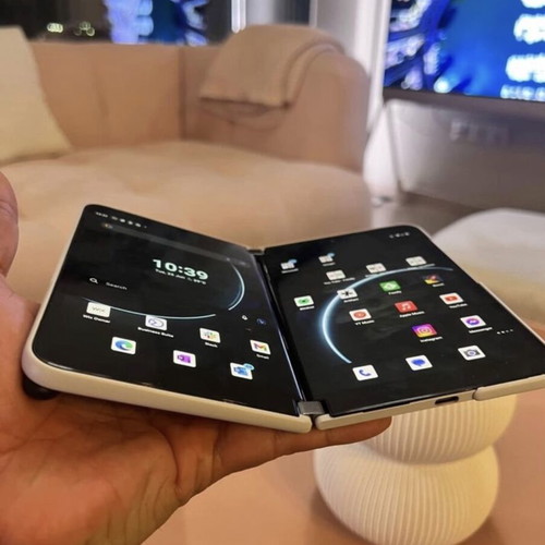 Microsoft Surface Duo 2 foldable phone used, white, 128GB with pen and charging case