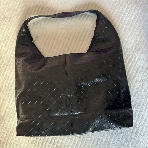Trendyol shoulder bag new, knitted patterned, black