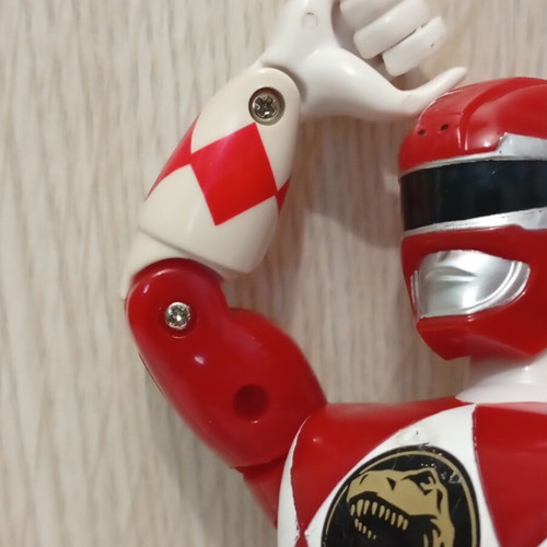 Mighty Morphin Power Rangers Red Ranger Figure Kick Action Bandai 1993