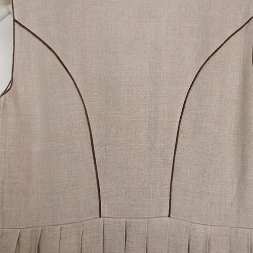 Linen long dress like new, size M, beige