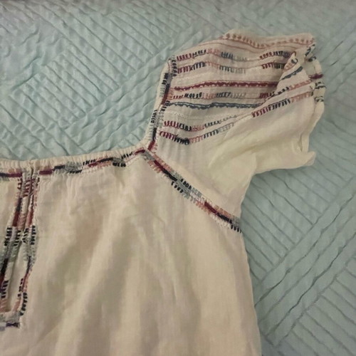Zara mini dress like new, beige with embroidered details
