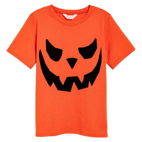 T-shirt with pumpkin print H&M like new, orange, sizes 146-152 cm