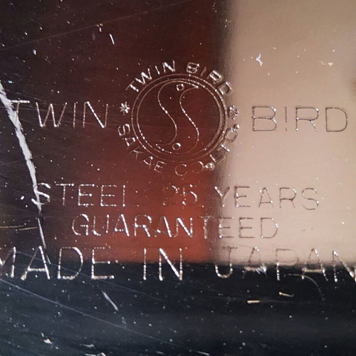Vintage Twin Bird Japanese Serving Tray stainless steel used