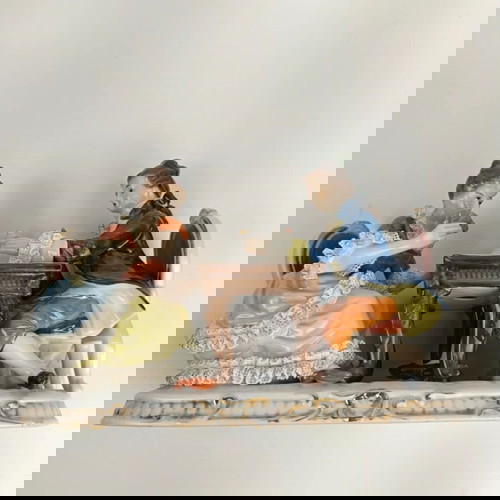 Μεγάλο παλιό πορσελάνινο διακοσμητικό σε στυλ Dresden σε άριστη κατάσταση