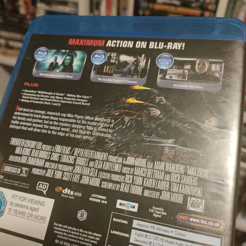 Max Payne Blu-Ray like new, action crime