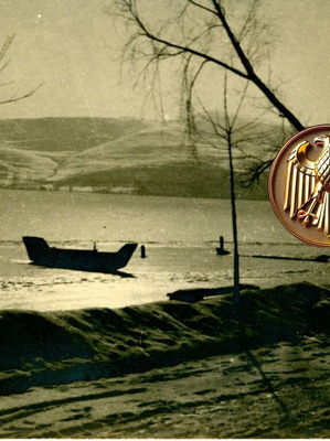 Καρτποσταλ μεταχειρισμένο με νυχτερινό τοπίο και καστοριανά καράβια