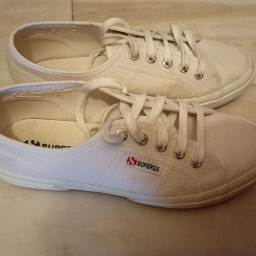 Superga summer athletic shoes size 38 like new white