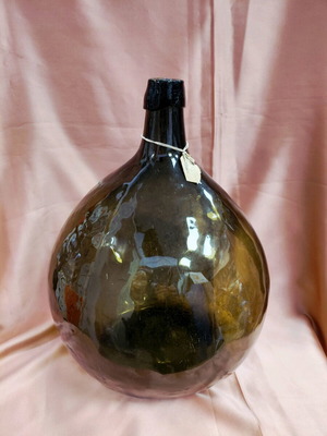 Glass demijohn used, 45cm tall, 1960s