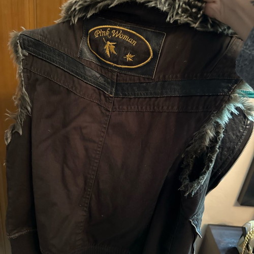 Vest with synthetic fur used, reversible size s-m