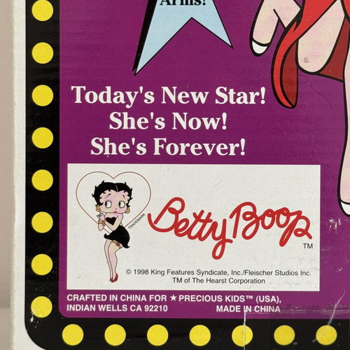 Vintage collectible Betty Boop doll new with box and stand