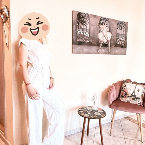 Jumpsuit one size white new with belt