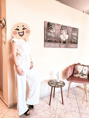 Jumpsuit one size white new with belt