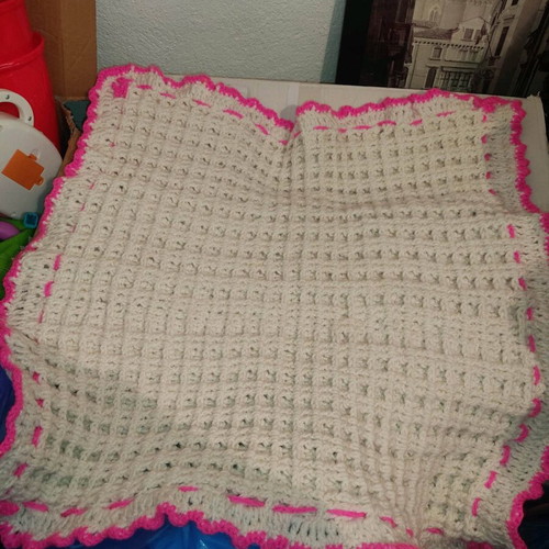 Handmade baby knitted blanket new, double-sided, warm and soft