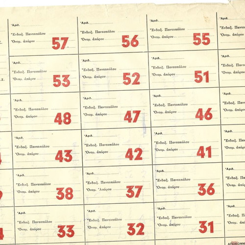 Food Provision Vouchers, two used during occupation