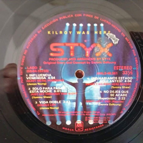 Styx LP Killroy used, rock opera, gatefold 1983