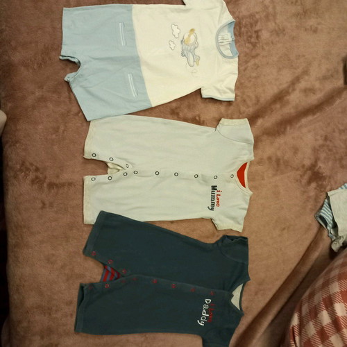 Summer rompers pack of 3, size 6-9 months, like new, Mothercare and Mayoral