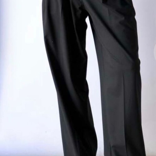 Ganni Drapey Melange Pleat Pants, black, sizes M/L