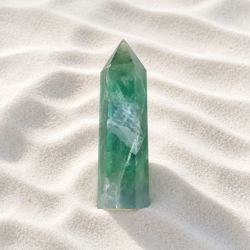 Decorative Fluorite Stone Desk Obelisk new