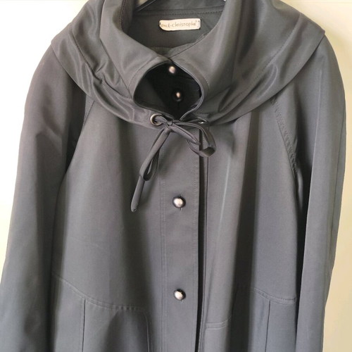 Paul Christophe trench coat like new, black, size L-XL