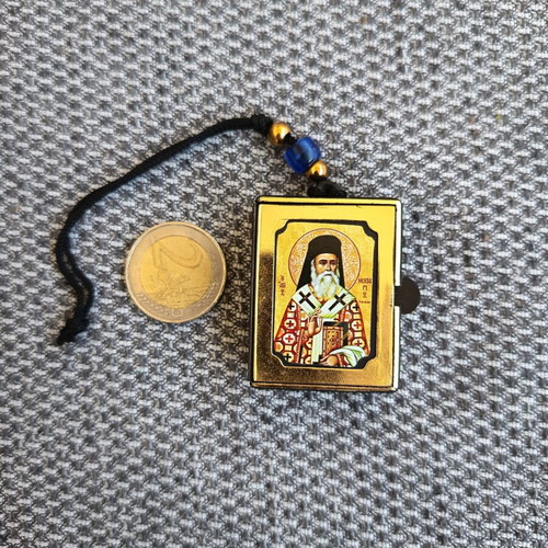 Small box with Saint Nektarios image, like new