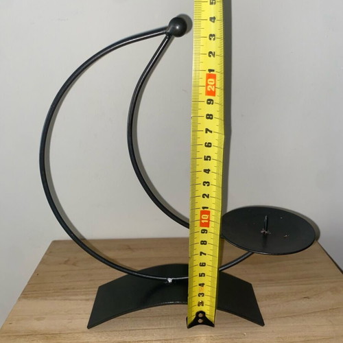 Metal candlestick moon-shaped like new