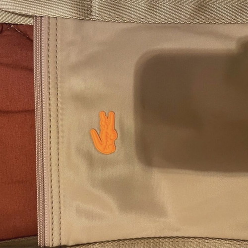 Lacoste tote bag beige new, waterproof polyester