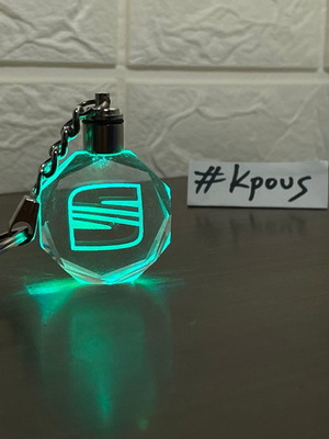 Seat car keychain with 7-color LED light new