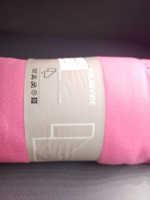 IKEA Polarvide fleece blanket new, 130 x 170 cm, pink