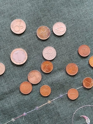 Set of 19 used Bulgarian coins from the socialist period