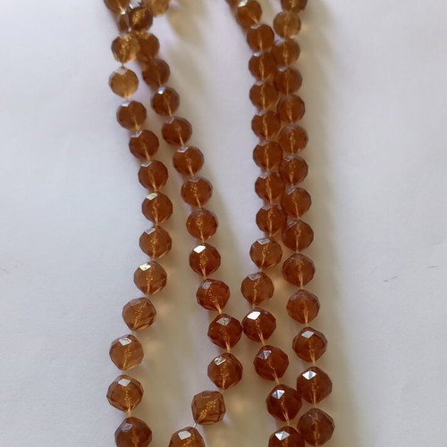 Vintage necklace with brown beads Makri new