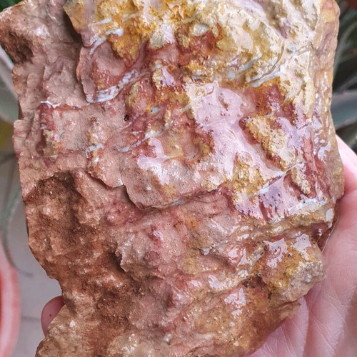 Limestone new with iron and manganese oxides, colorful