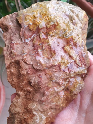 Limestone new with iron and manganese oxides, colorful