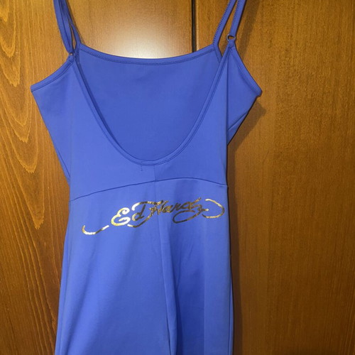 Ed Hardy blue tiger bodysuit like new, small size
