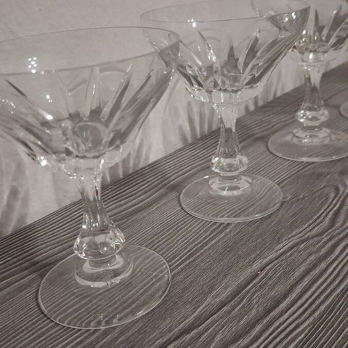 Crystal liqueur glasses set of 5, like new