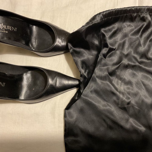 YSL black leather pumps used size 36.5