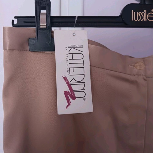 Satin pants new, size S 36 8, beige