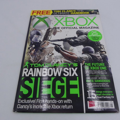 Xbox Magazine Issue 124 May 2015 used with Rainbow Six Siege and Tom Clancy Handbook