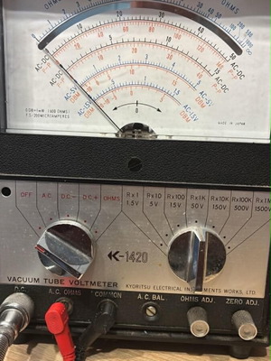 Kyoritsu K-1420 Vacuum Tube Voltmeter (VTVM) μεταχειρισμένο, vintage ιαπωνικό