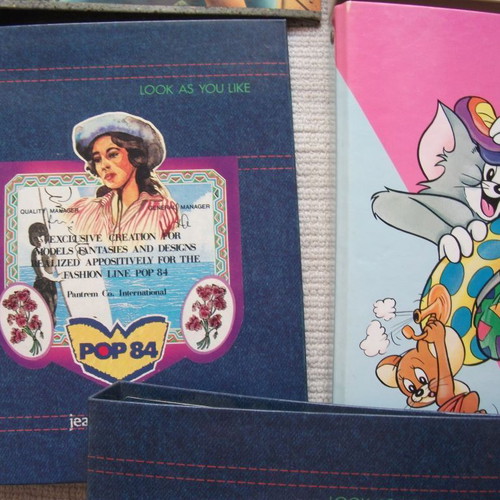 Small folders new, pack of 5, 1980-1990 decade with Indiana Jones, Tom & Jerry, Pop 84