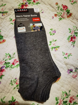 Men's socks pack of 3 pairs new, grey