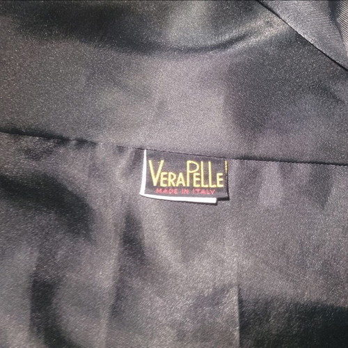 Genuine Italian leather jacket with cream shearling, Vera Pelle