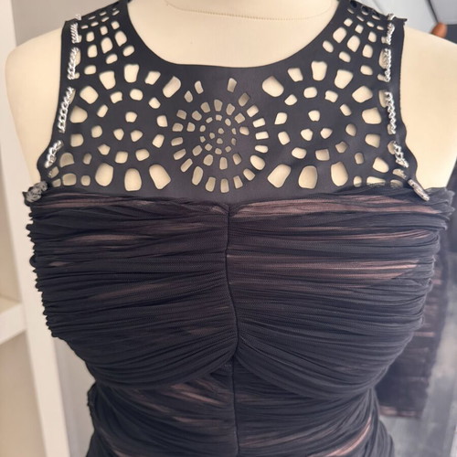 Evening mini dress Tassos Mitropoulos like new, black and nude