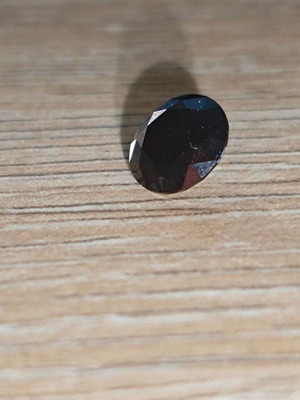 Black Moissanite 0.8ct Round Brilliant Cut like new with certificate